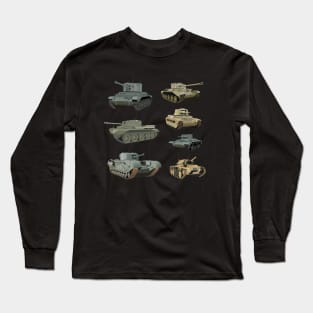 Various British WW2 Tanks Long Sleeve T-Shirt